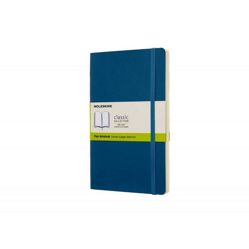 Moleskine 8058341715529 Notebook Large Plain Soft Cover Reef Blue