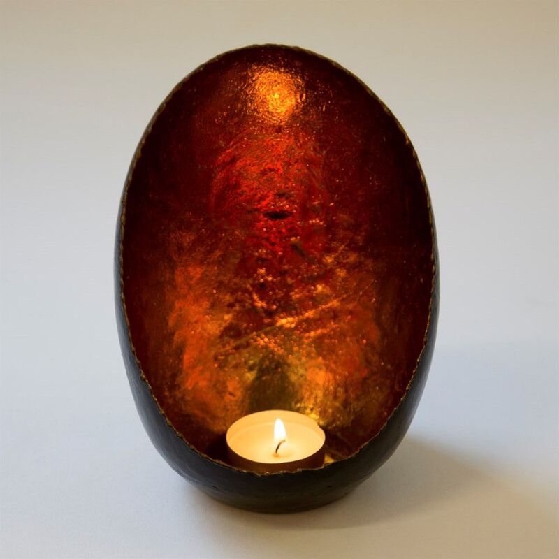 Copper Black Oval Tealight