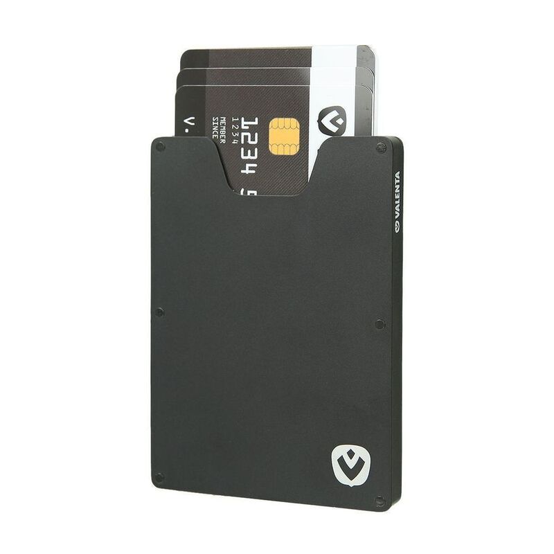 Valenta Card Case Aluminium Black
