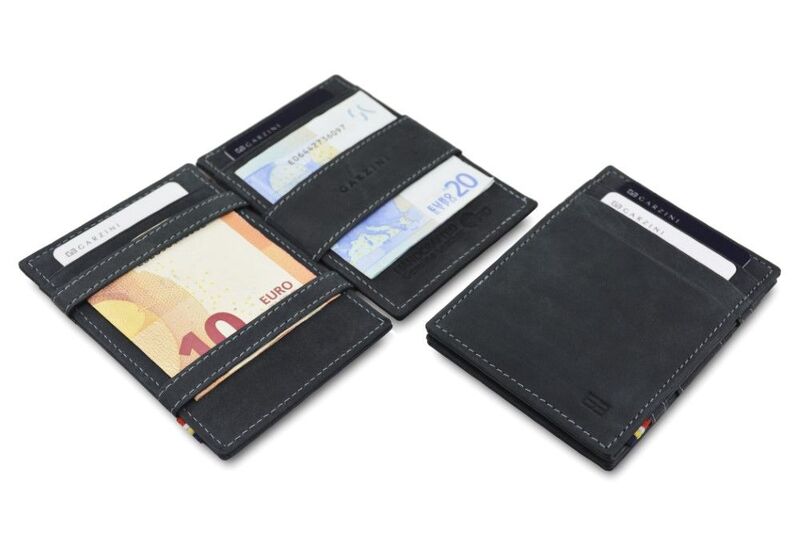 Garzini Essenziale Magic Wallet with Rfid Window Vintage Carbon Black Wallet
