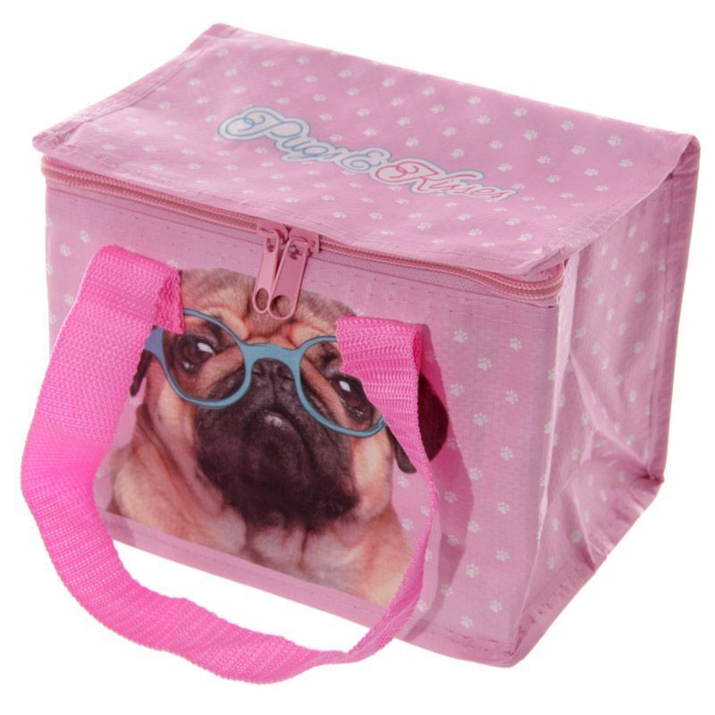 Fun Pink Pug Design Lunch Box Cool Bag