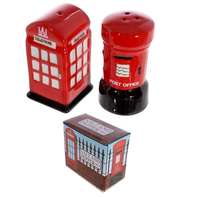 Novelty Ceramic Telephone and Letterboxsalt and Pepper Set