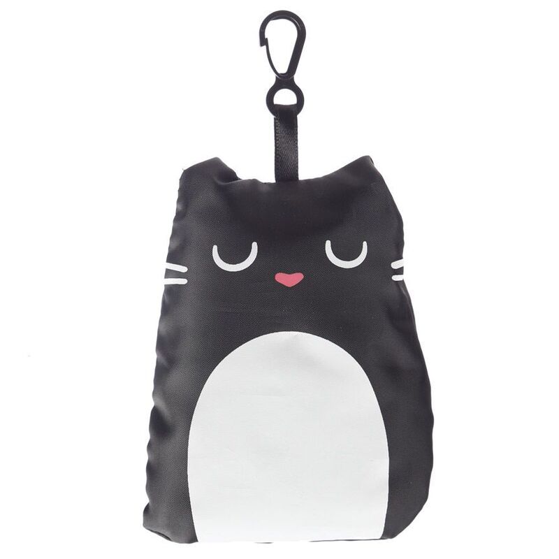 Handy Fold Up Feline Fine Cat Shopping Bag with Holder
