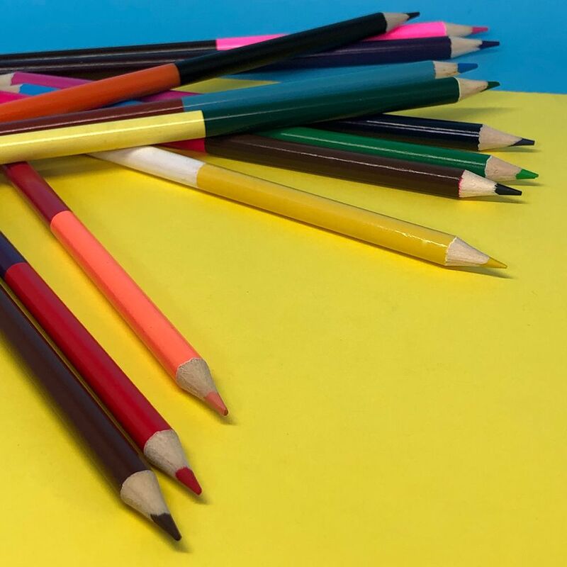 TINC 2 in 1 Colouring Pencils Tin 12Pcs