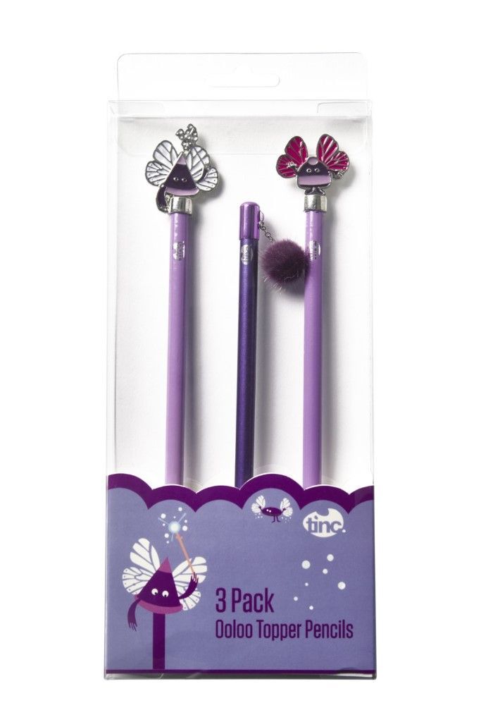 TINC 3 Pack Topper Pencils Purple