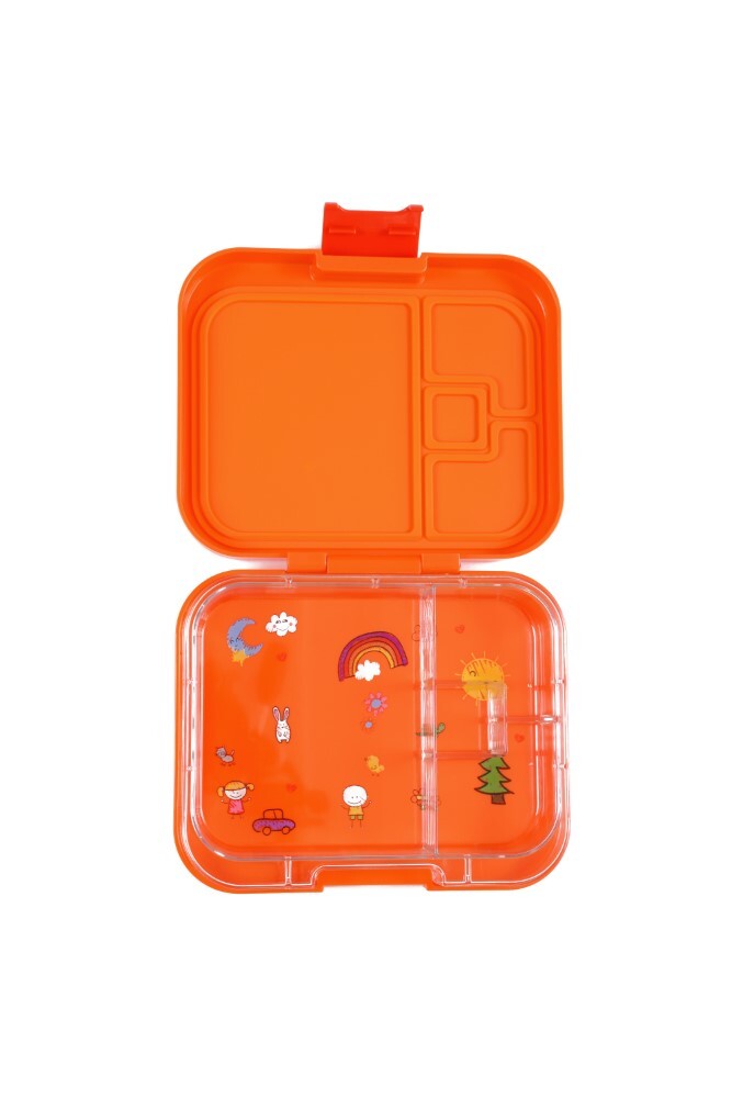 Tinywheel Mini 4 Compartment Orange Lunch Box