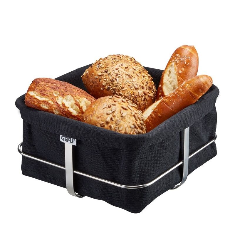 سلة الخبز برنش بحواف مزوية، سوداء اللون