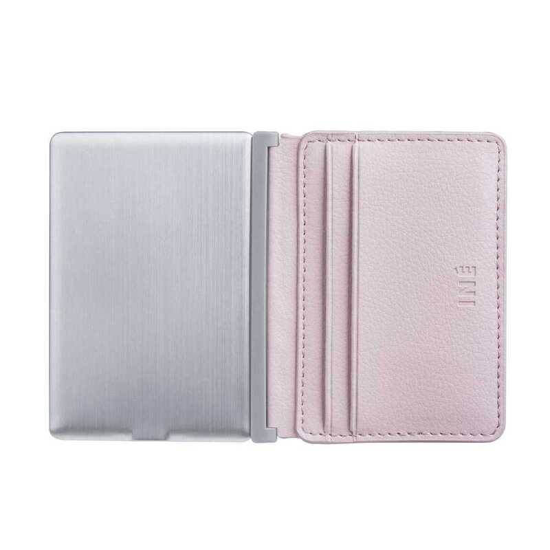 Ine the Card 3000mAh Powerbank and RecycLED Leather Wallet Non MFI Cable Powderpink