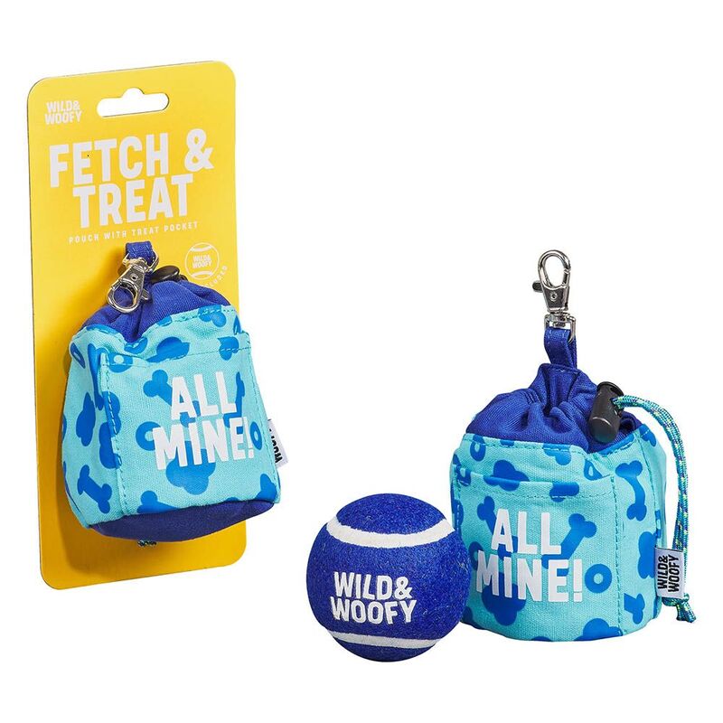 Wild & Woffy Fetch and Treat Pouch with Ball