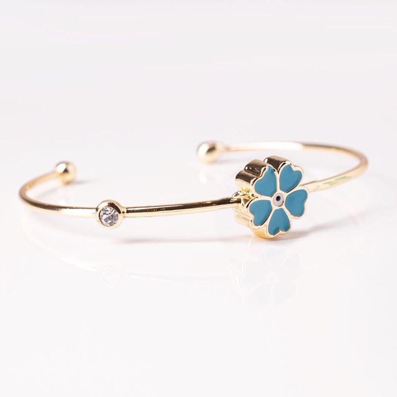 Flower Bracelet Light Blue