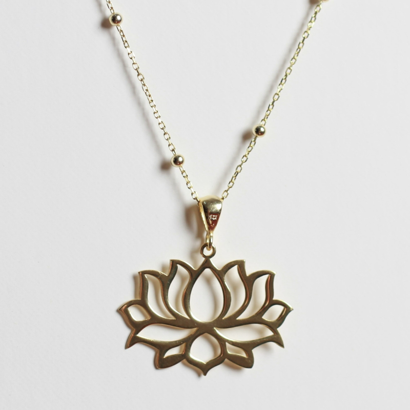 The Lotus Flower Necklace Rose Gold