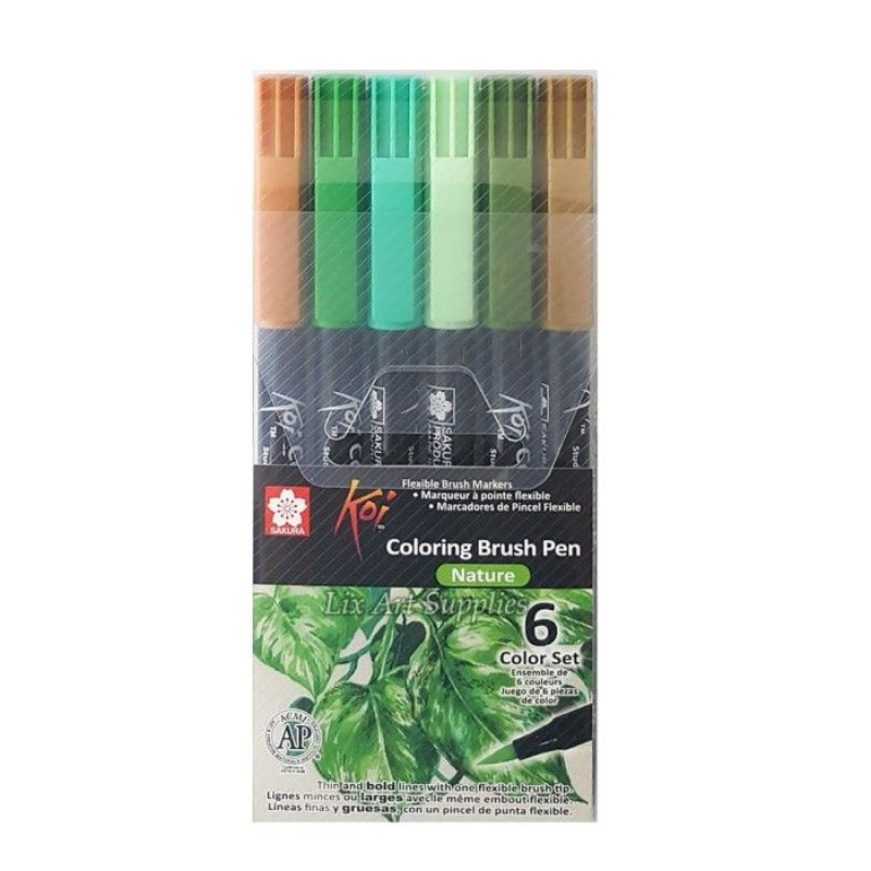 قلم فرشاة تلوين كوي 6 ألوان ناتشر