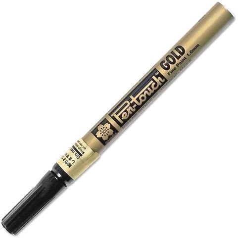 قلم الخط يعمل باللمس خط رفيع جداً ذهبي