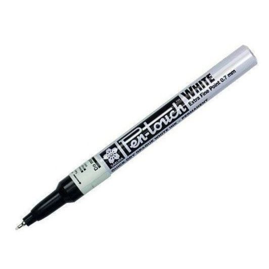 قلم تحديد اللمس أبيض نقطة إضافية رفيعة