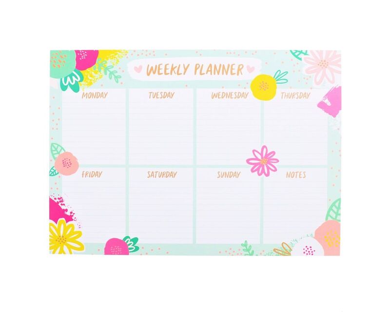Weekly Planner A4 Floral
