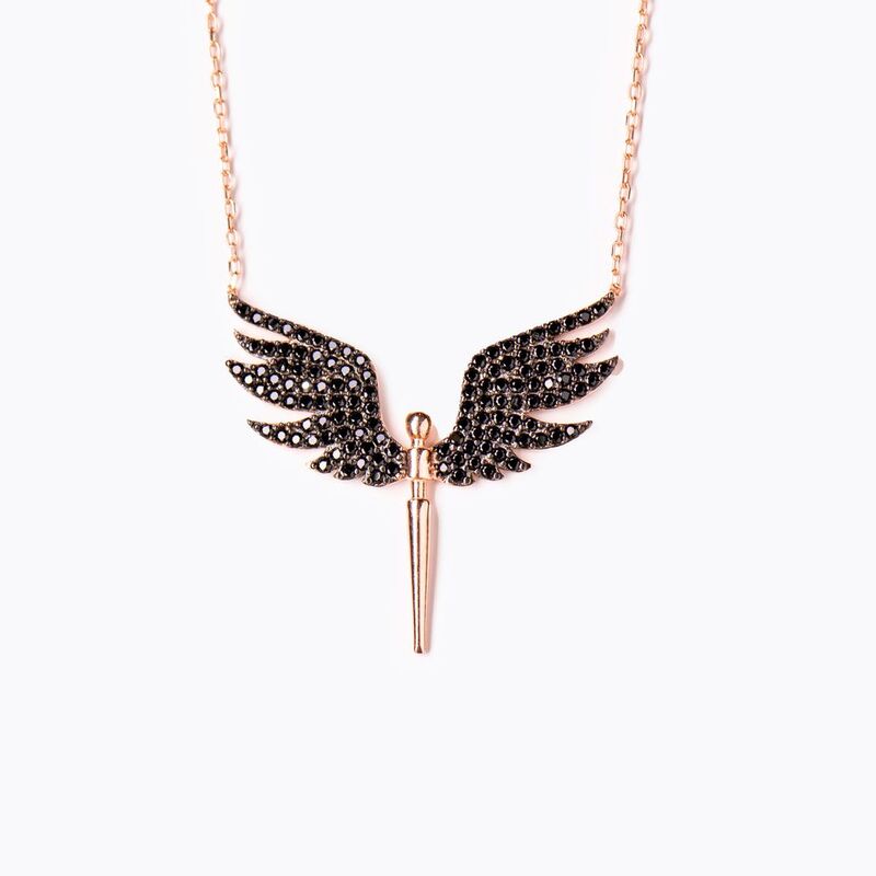The Angel Necklace Black