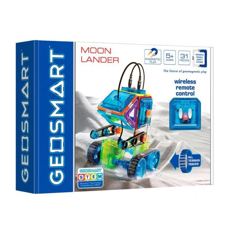 Moon Lander By Geosmart - Remote Controlled Geomagnetic Vehicles and Stem Focused Magnetic Construction Set
