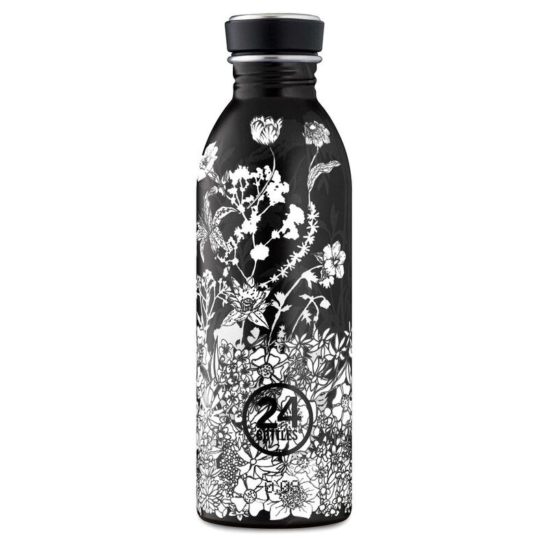24 Bottles Urban Stainless Steel Vacuum Insulated Single Wall Water Bottle 500ml Noir