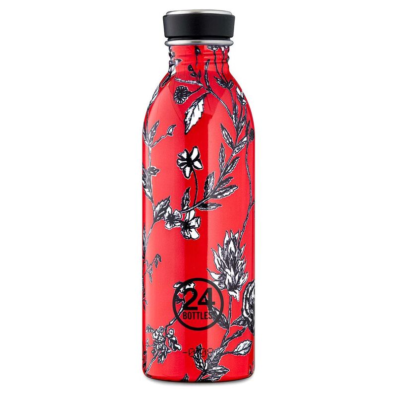 24 Bottles Urban Stainless Steel Vacuum Insulated Single Wall Water Bottle 500ml Cherry Lace