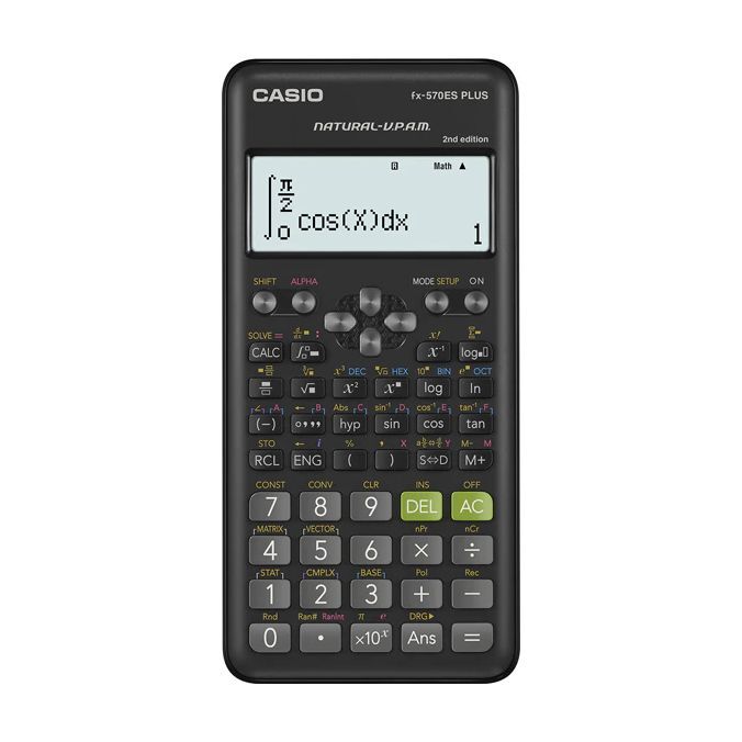 Casio FX-570ESPLUS-2WDTV Scientific Calculator 2nd Edition Black