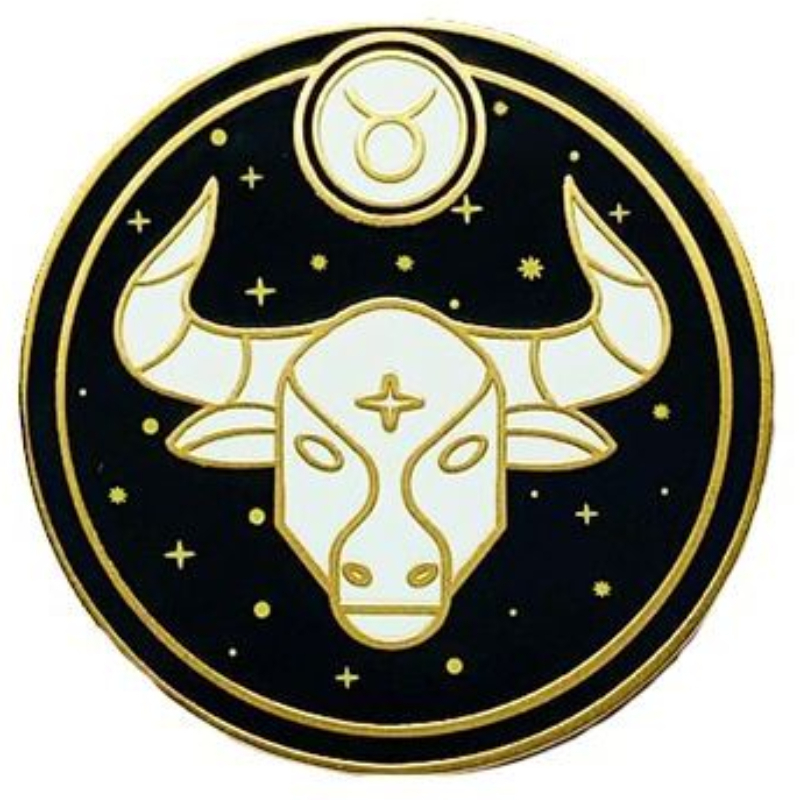Star Sign Taurus Enamel Pin