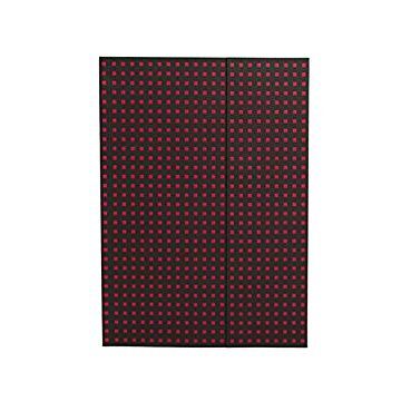 بابرو دفتر كوادرو أسود على أحمر غير مسطر حجم B6