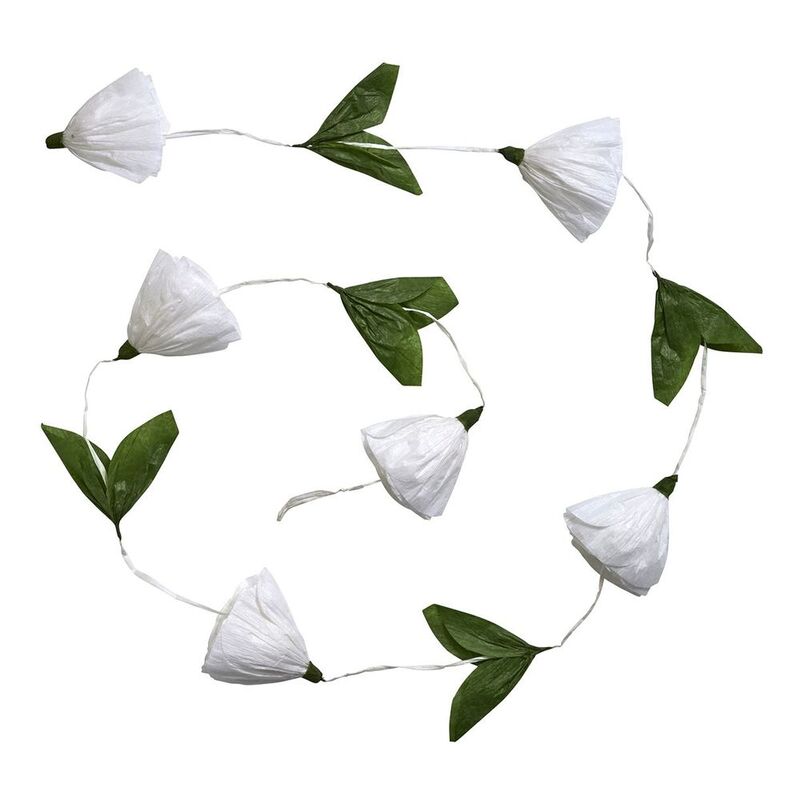 Transomnia Paper Rose Garland - White