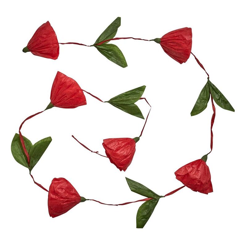 Transomnia Paper Rose Garland - Red