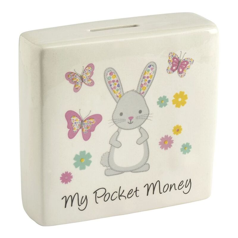 Transomnia Rosie Rabbit Ceramic Money Bank