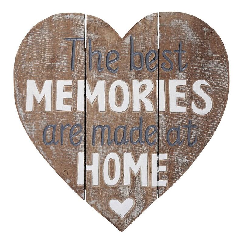Transomnia Heart-Shaped Carved Wooden Sign - the Best Memories