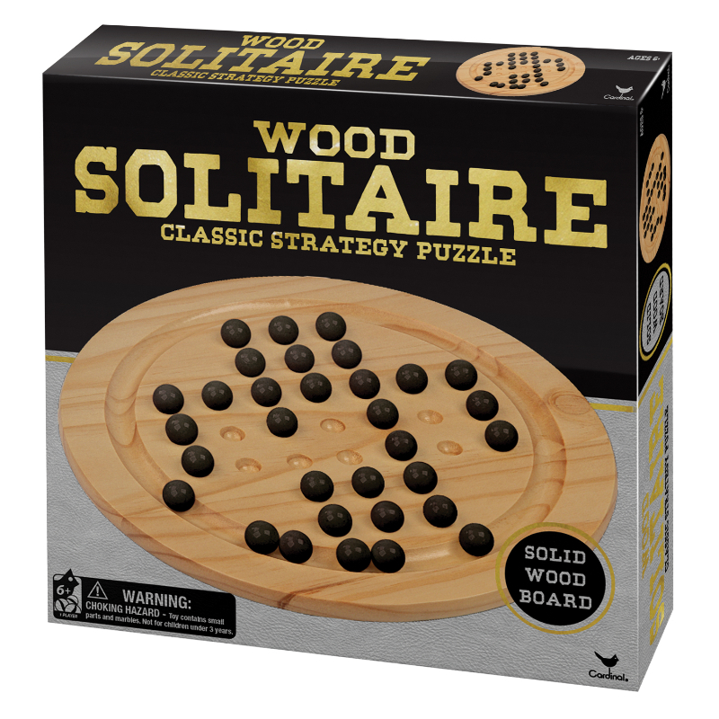 Spinmaster Classic Wood Solitaire Game