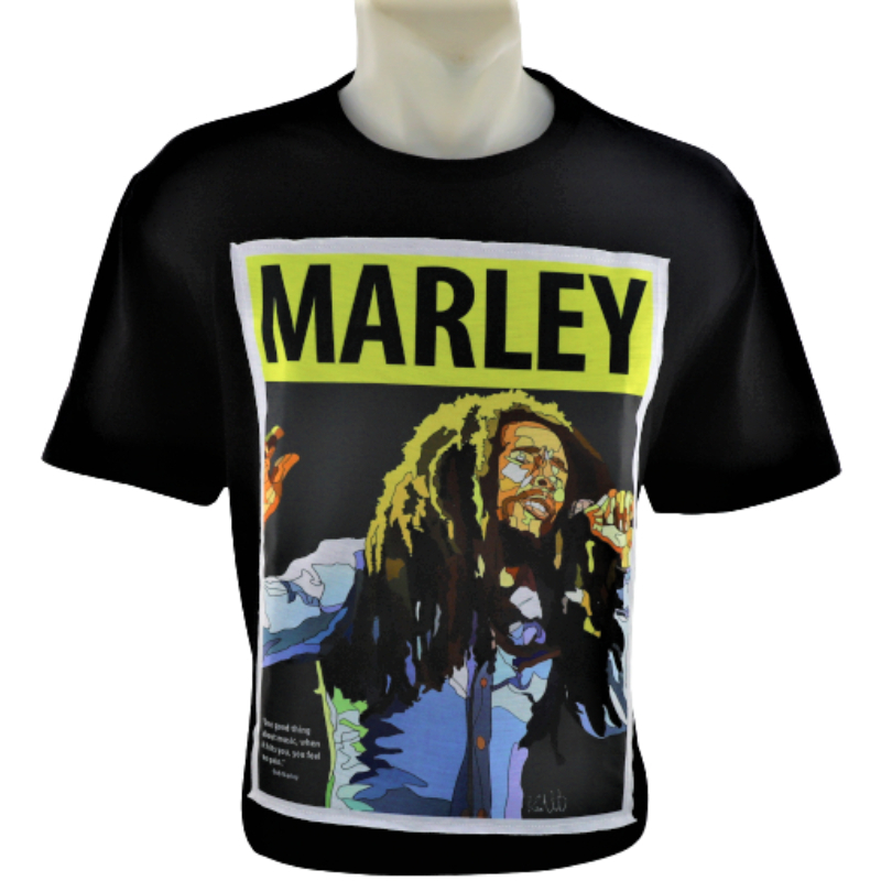 Bob Marley Black Tshirt Xl Blk