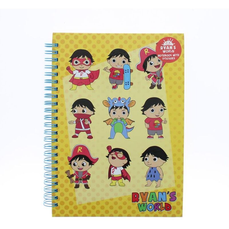Ryan's World A5 Notebook With Stickers