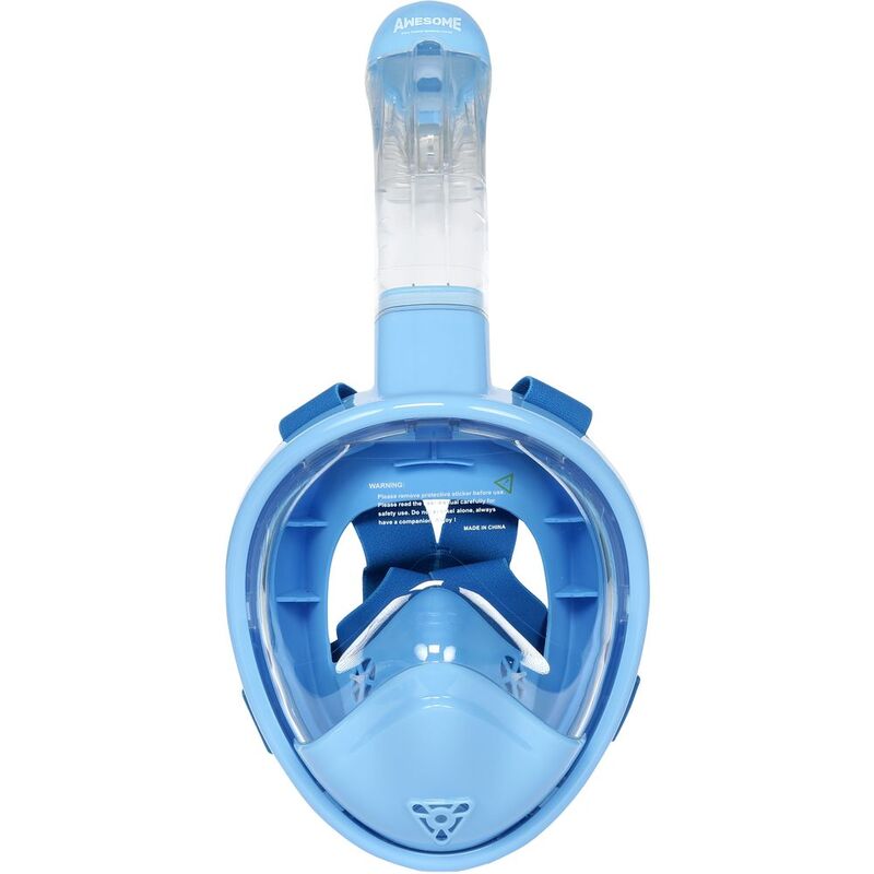Awesome Full Face Snorkel Mask Blue Xs