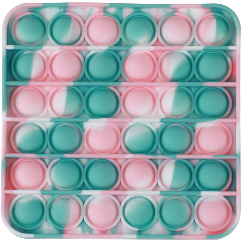 Pop The Bubble - Fidget Toy Square Tie Dye Green/Pink