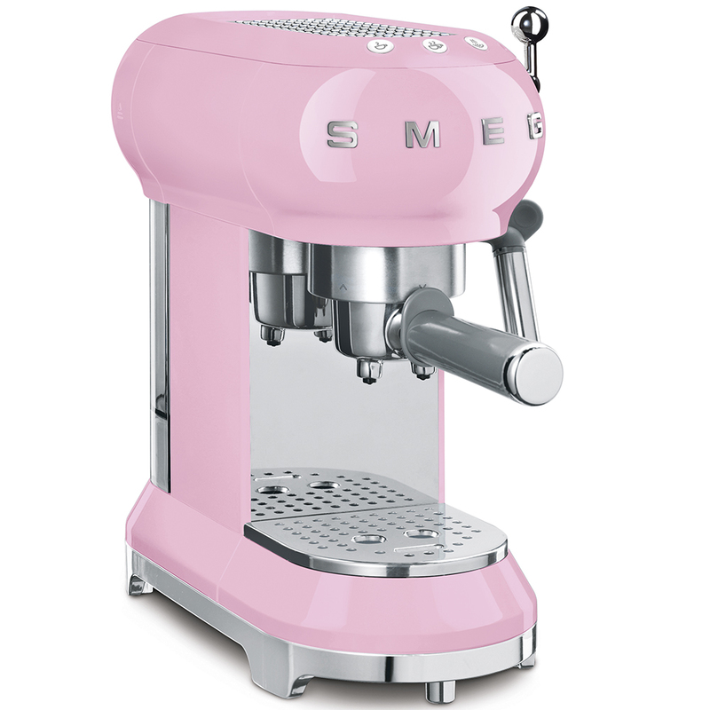Smeg 50'S Style Espresso Coffee Machinewith Pump Pink