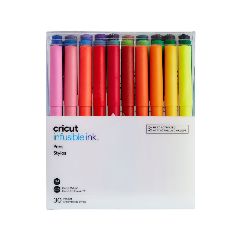 Cricut Ultimate Infusible Ink Pen (0.4)- Set Of 30 Pens In In Rose Bubble Gum Dusty Rose Fuchsia Coral Red Paprika Orange Pee