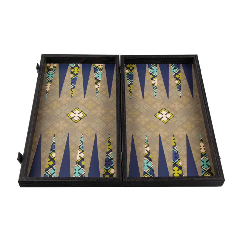 Backgammon - Geometrical Floral Pattern- Large