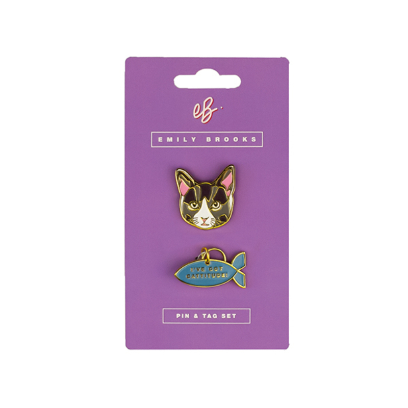 12 Mixed Cat And Dog Pin & Tag Set (Cdu) ( Assortment - Includes 1)