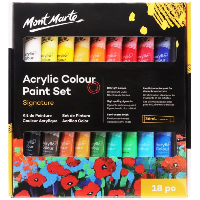Montmarte Acrylic Colour Paint Set 18Pcx36Ml