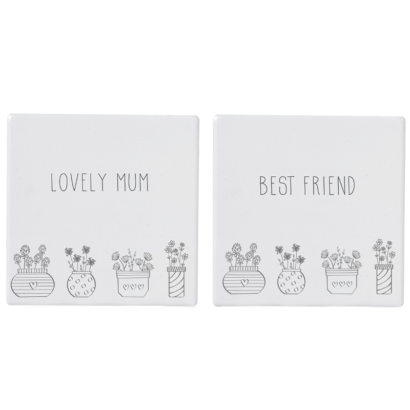 Fab Flora Best Friend - Lovely Mum Coaster