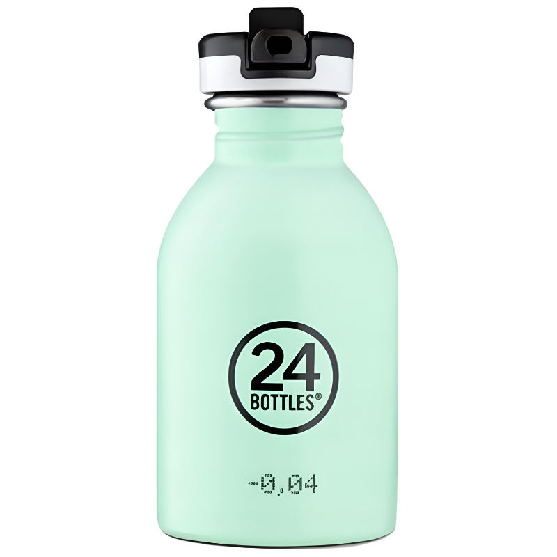 24Bottles Kids Bottle Aqua Green Stainless Steel Vacuum Insulated Single Wall Water Bottle 250Ml