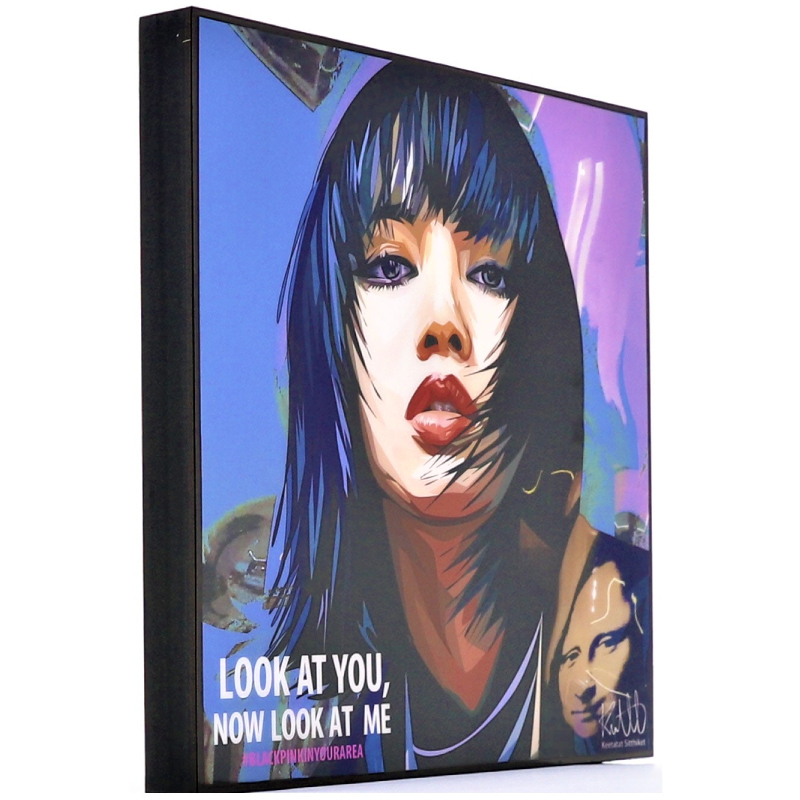 Famous Pop Art Blackpink Lisa2 25Cm X 25Cm Plywood And Laminate Wall Frame