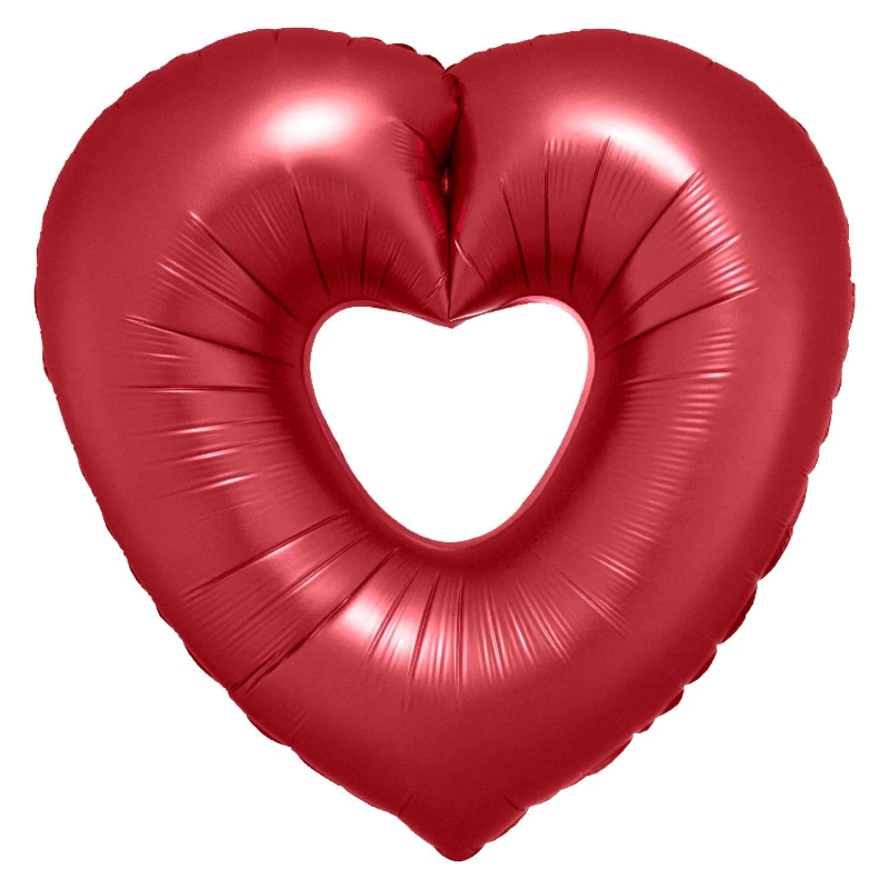 Anagram Open Heart Sangria Supershape Foil Balloon 63X66Cm