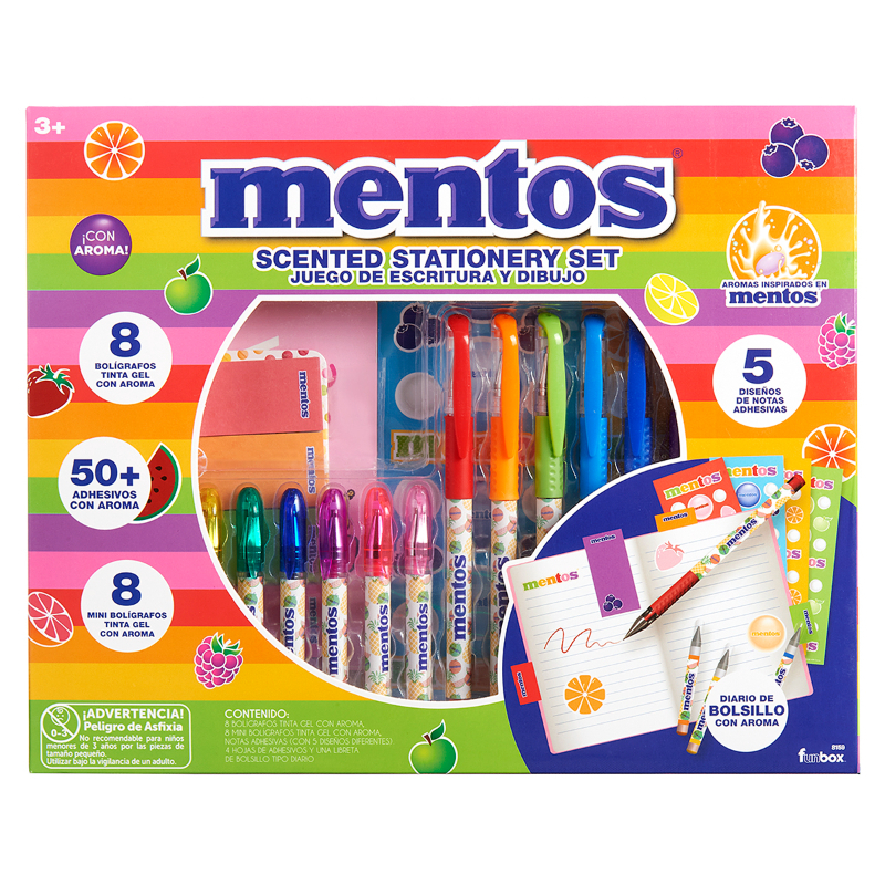 Mentos Sweet Scented Activity Set Open Color Box
