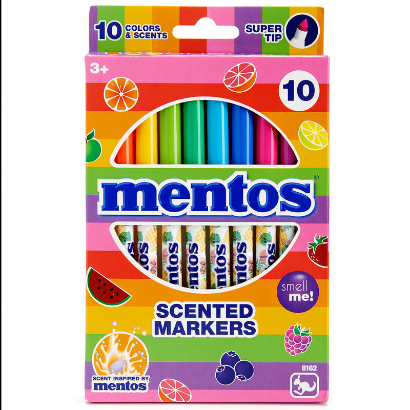 Mentos 10Ct Scented Supertip Markers