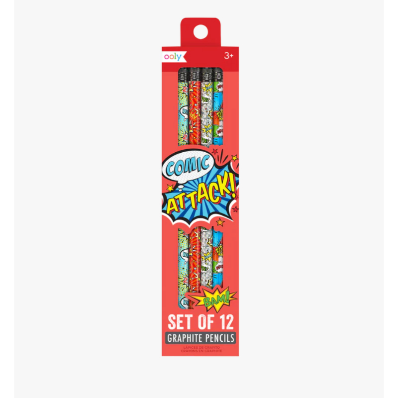 Ooly Graphite Pencils Set Of 12 Comic Attack