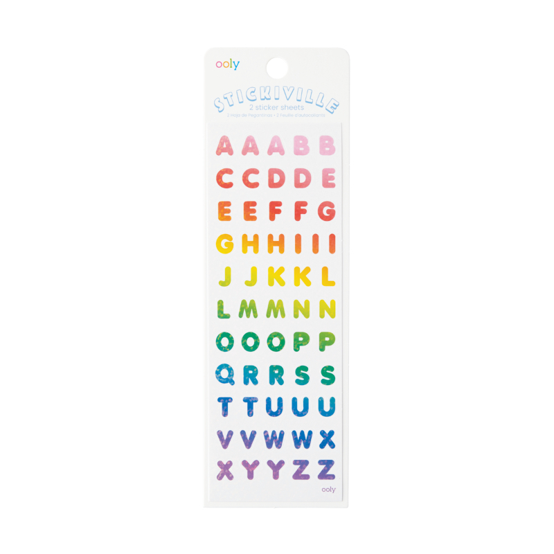 Ooly Stickiville Stickers Skinny Rainbow Letters