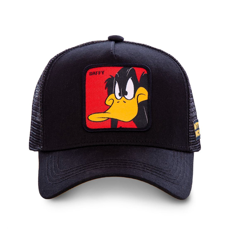 Capslab Looney Tunes Daffy Duck Mesh Trucker Cap Black