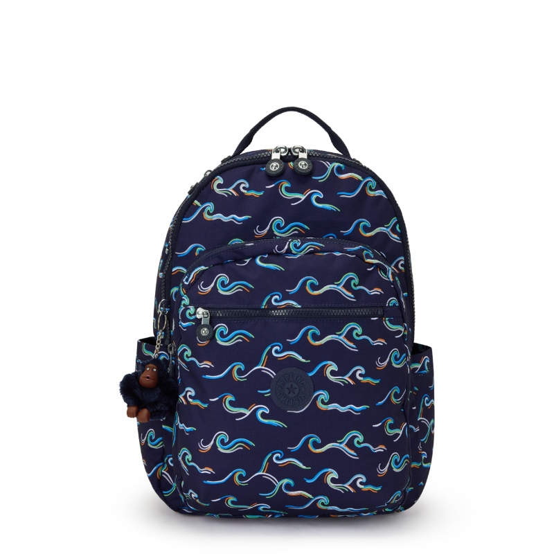 Kipling Seoul Large Backpack With Laptop Protection Fun Ocean Prt